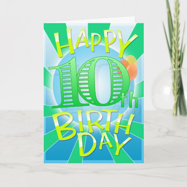 Happy 10th Birthday Card (Front)