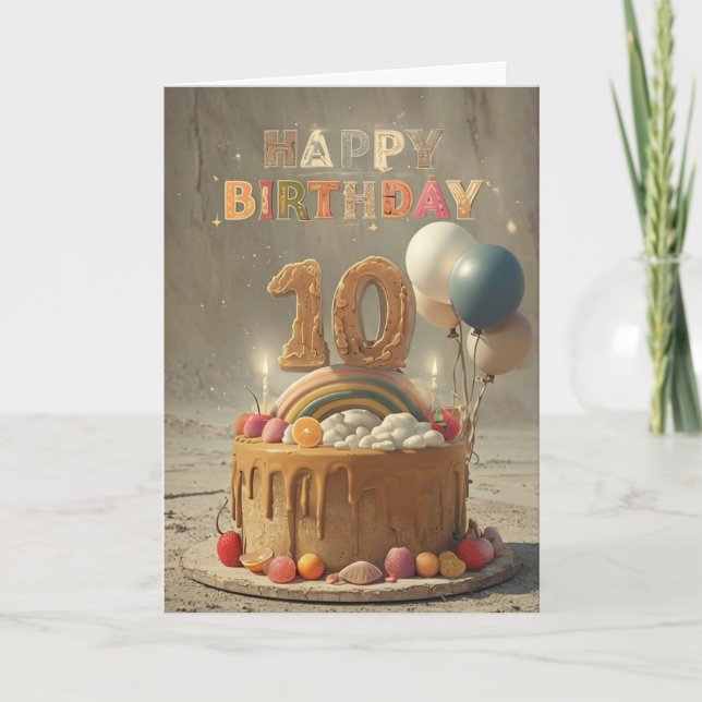 Happy 10th Birthday Card (Front)