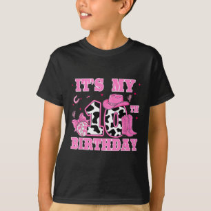 Happy 10th Birthday Girl Outfit Rodeo Western Cowg T-Shirt