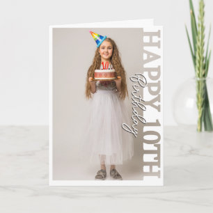 Happy 10th Birthday Photo college Card