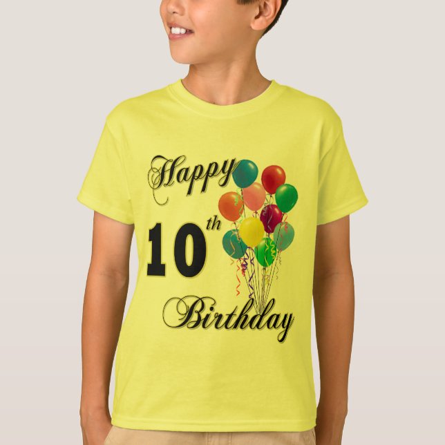 Happy 10th Birthday T-Shirt (Front)