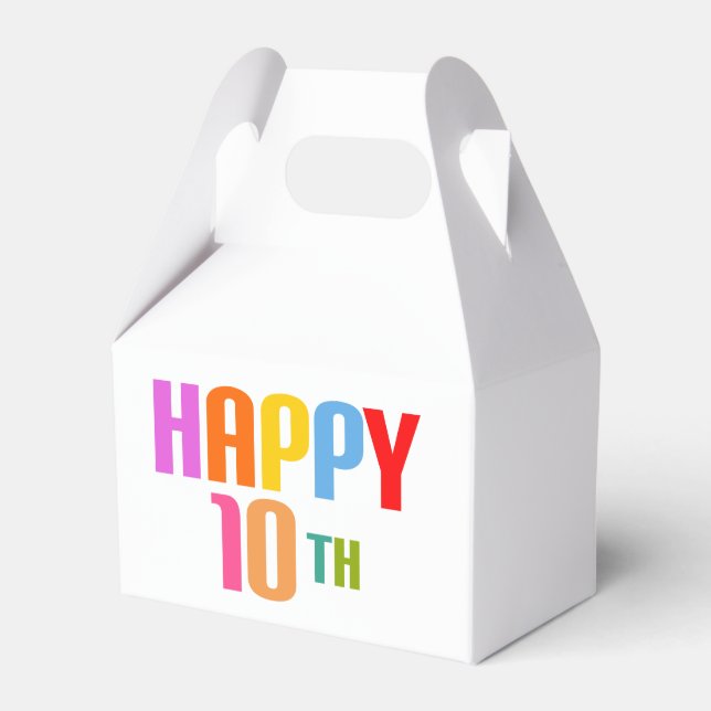 Happy 10th favor boxes (Front Side)