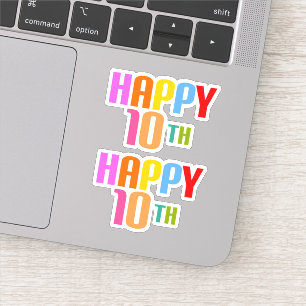 Happy 10th sticker