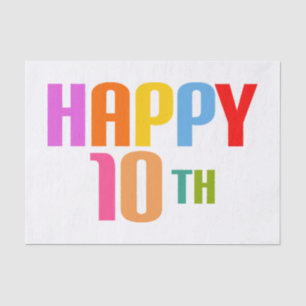 Happy 10th tissue paper
