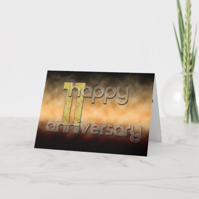 Happy 11th Anniversary (wedding anniversary) Card (Front)