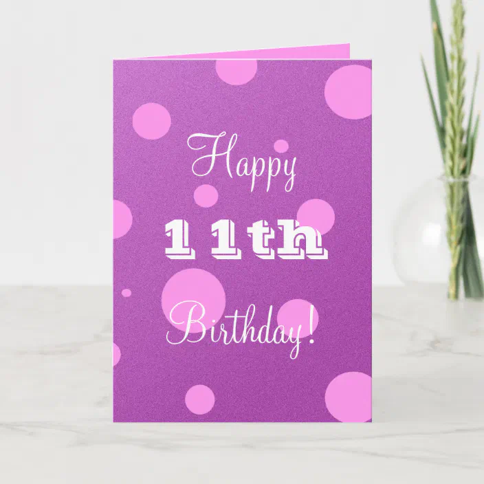 Happy 11th Birthday Card by Eclipse Cards Female Birthday Card. 