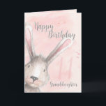 Happy 11th Birthday Granddaughter Watercolor Bunny Card<br><div class="desc">Sweet birthday card for your granddaughter's 11th birthday with a watercolor bunny rabbit peeking around the corner and her age subtly in the pink and gray watercolor background. Designed by Simply Put by Robin; watercolor elements from Design Cuts.</div>