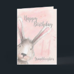 Happy 11th Birthday Granddaughter Watercolor Bunny Card<br><div class="desc">Sweet birthday card for your granddaughter's 11th birthday with a watercolor bunny rabbit peeking around the corner and her age subtly in the pink and gray watercolor background. Designed by Simply Put by Robin; watercolor elements from Design Cuts.</div>