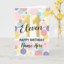 Details about   Birthday Card Embellished with a shiny padded star Age 11 Girl 11th Birthday 