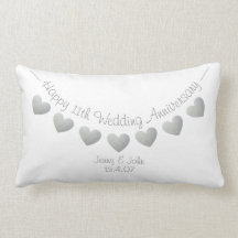 Happy 11th Wedding Anniversary Steel hearts