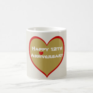 Happy 12th Anniversary Coffee Mug