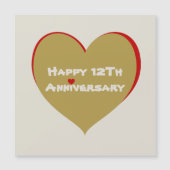 Happy 12TH Anniversary Magnet (Front)