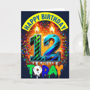 Happy 12th Birthday Card