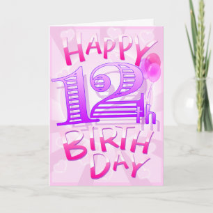 Happy 12th Birthday Card
