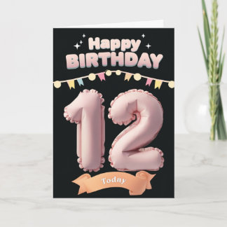 Happy 12th Birthday Card