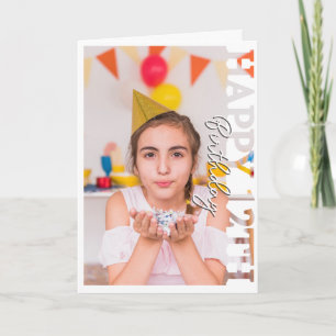 Happy 12th Birthday Photo college Card