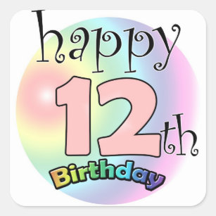 Number 12 (Vintage White) 12th Birthday' Sticker | Spreadshirt