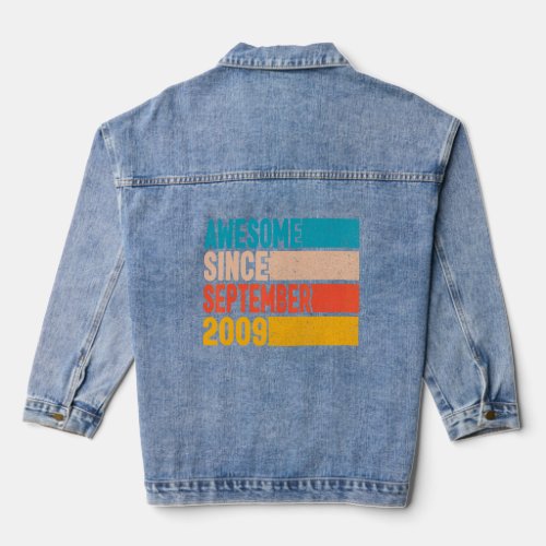 Happy 13th Birthday 13 Year Old Awesome Since Sept Denim Jacket