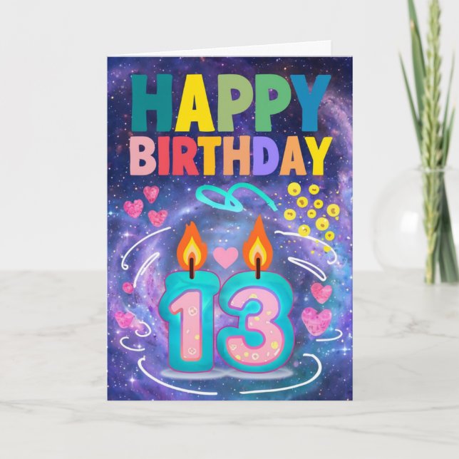 Happy 13th Birthday Card (Front)