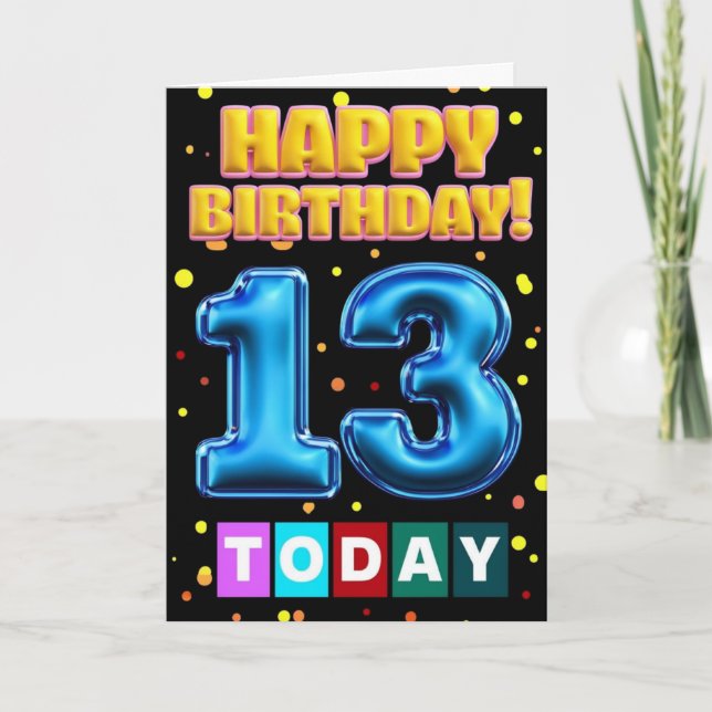 Happy 13th Birthday Card (Front)