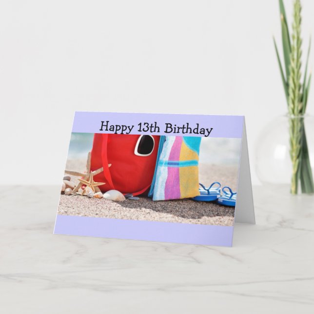 HAPPY "13th" BIRTHDAY TO A NEW TEENAGER! Card (Front)