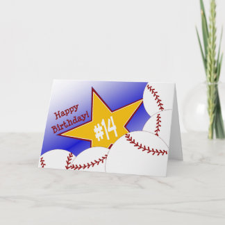 Happy 14th Birthday! Baseball Fan Card