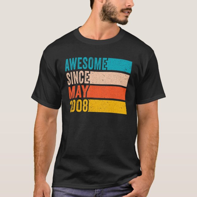 Happy 14th Birthday Party 14 Year Old Awesome Sinc T-Shirt (Front)