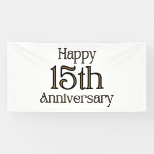 Happy 15th Anniversary 4x8 Vinyl Banner