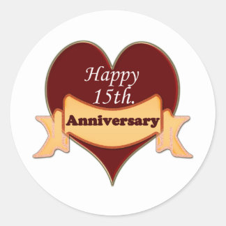 15th Anniversary Stickers | Zazzle