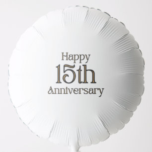 Happy 15th Anniversary Helium Balloon