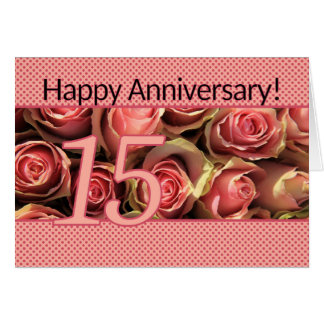 Happy 15th Anniversary Cards | Zazzle