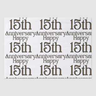 Happy 15th Anniversary Tissue Paper