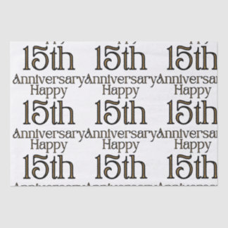 Happy 15th Anniversary Tissue Paper