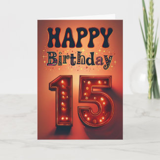 Happy 15th Birthday Card