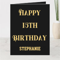 Happy 15th Birthday Fifteenth Age Name Message