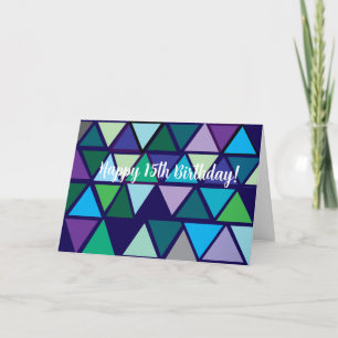 Happy 15th Birthday, Folded Greeting Card