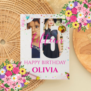 happy 15th Birthday Personalized card