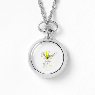 Happy 15th Birthday yellow add name monogram moder Watch