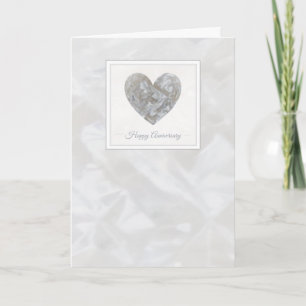 Happy 15th Wedding Anniversary crystal heart card