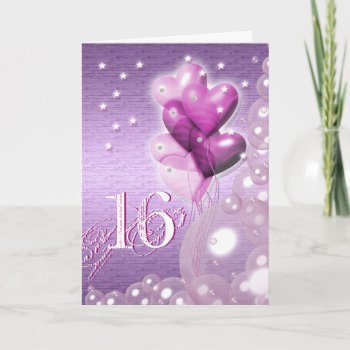 Happy 16th Birthday Balloons Bright Card by mensgifts at Zazzle