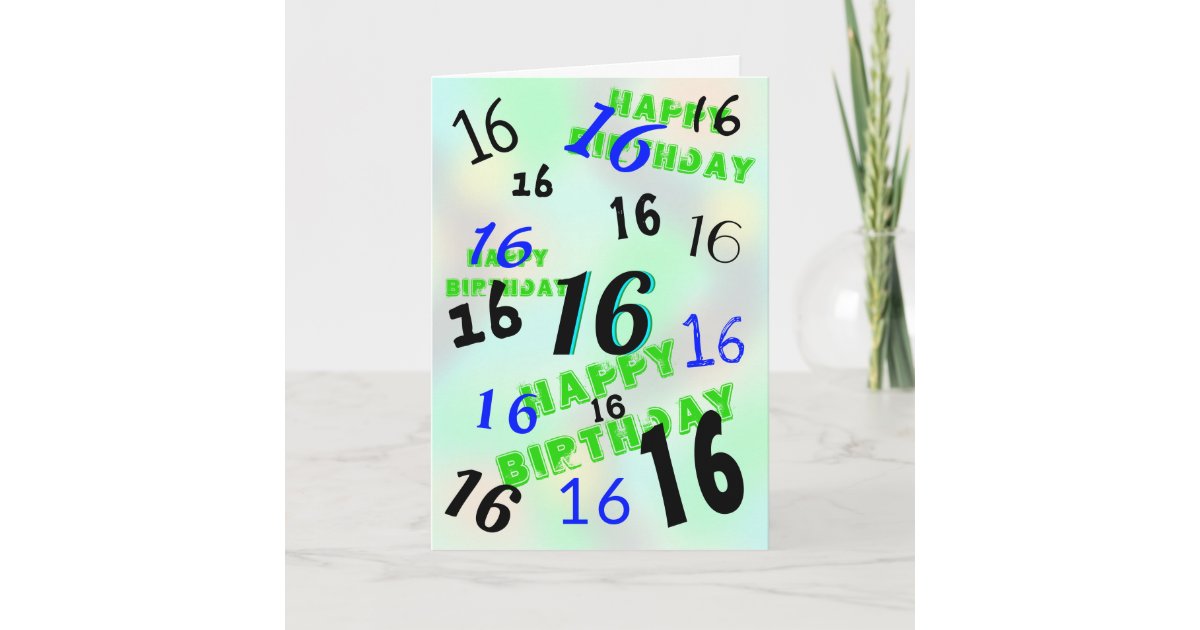 Happy 16th Birthday Card | Zazzle