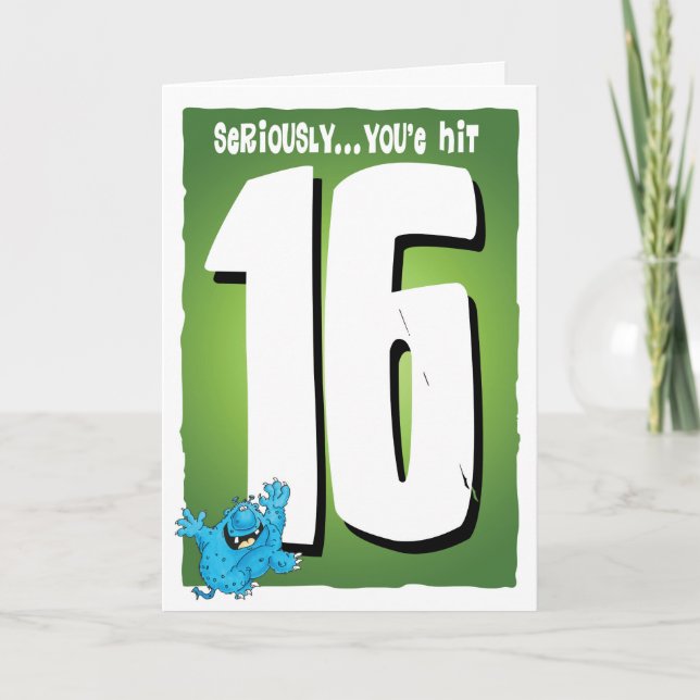 Happy 16th Birthday Card (Front)