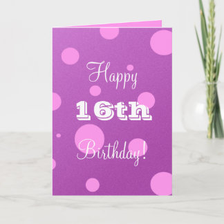 Happy 16th Birthday Card for Girl