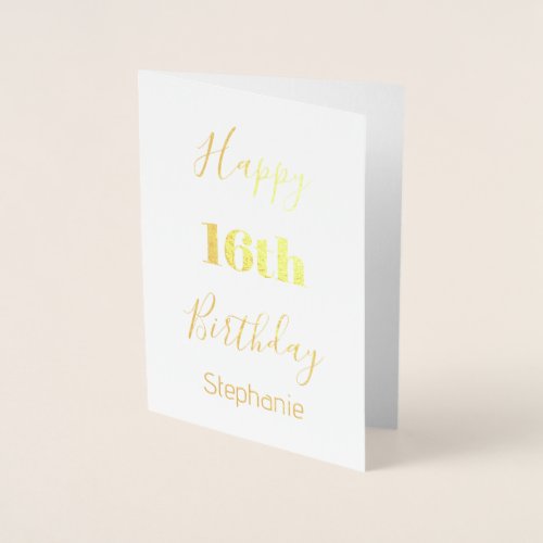 Happy 16th Birthday Custom Age Name Sweet Sixteen