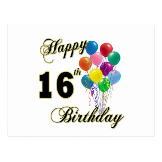 Happy 16th Birthday Postcards | Zazzle