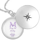 Happy 16th Birthday purple add name monogram moder