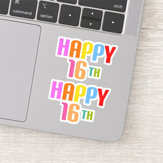 Happy 16th sticker (Detail)