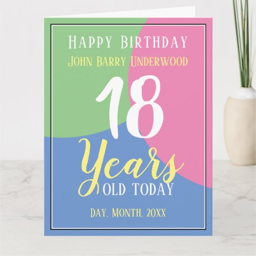 Happy 18th Birthday Card