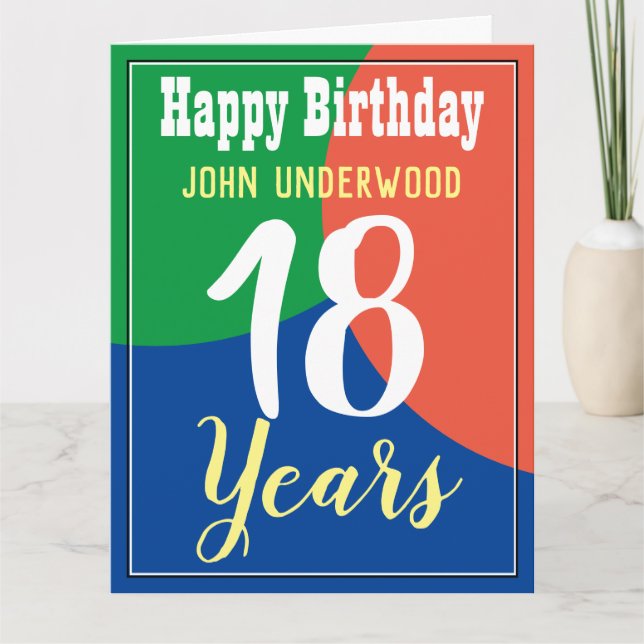 Happy 18th Birthday Card (Front)