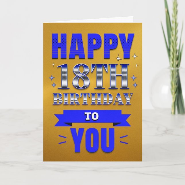 Happy 18th Birthday Card (Front)